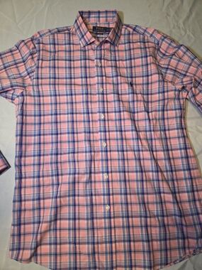 Polo by Ralph Lauren Pink & Blue Plaid Men's Button-Down Shirt